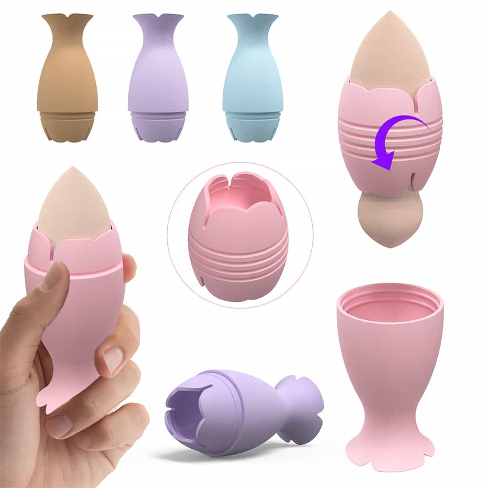 Portable silicone sponge holder for travel and storage