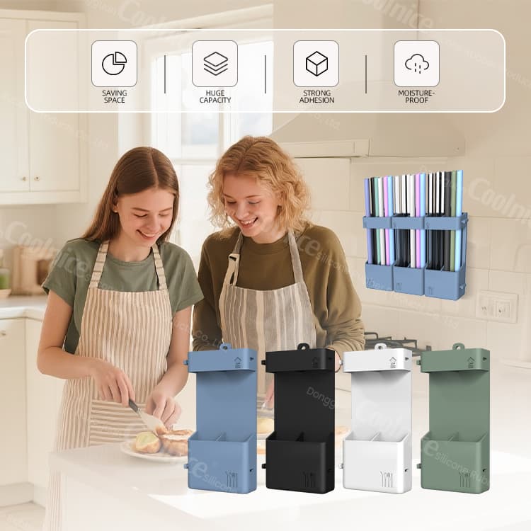 Wall Mounted Kitchen Organizer | Strong Adhesion & Durable