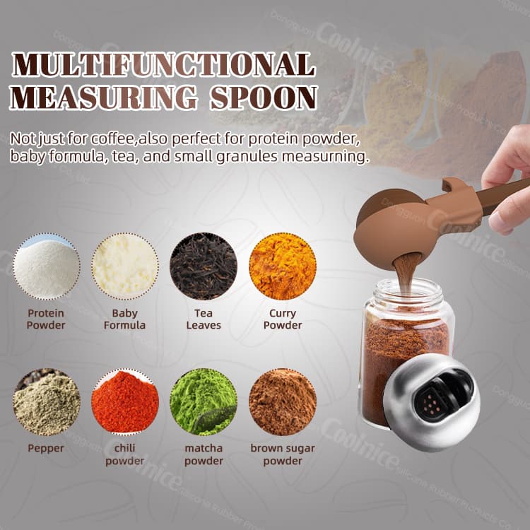 Multifunctional coffee measuring spoon for powders and spices