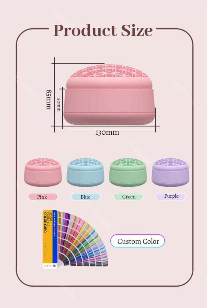 Silicone brush cleaning case with multiple color options