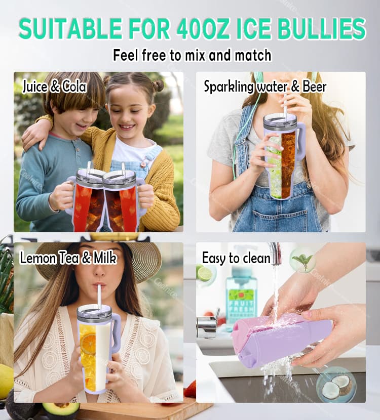 Dual beverage divider liner for 40oz tumblers