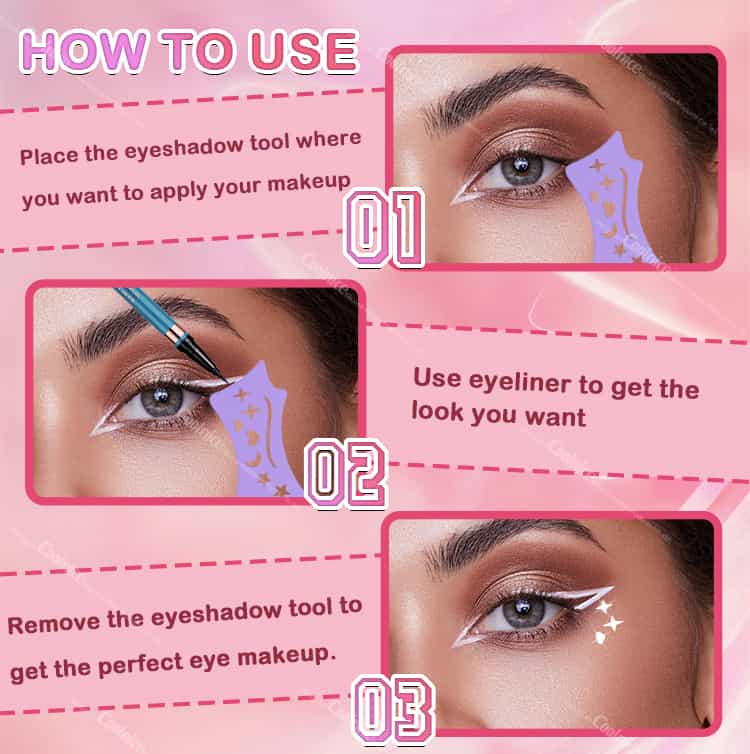 How to use silicone eyeshadow stencil for eyeliner and eyeshadow