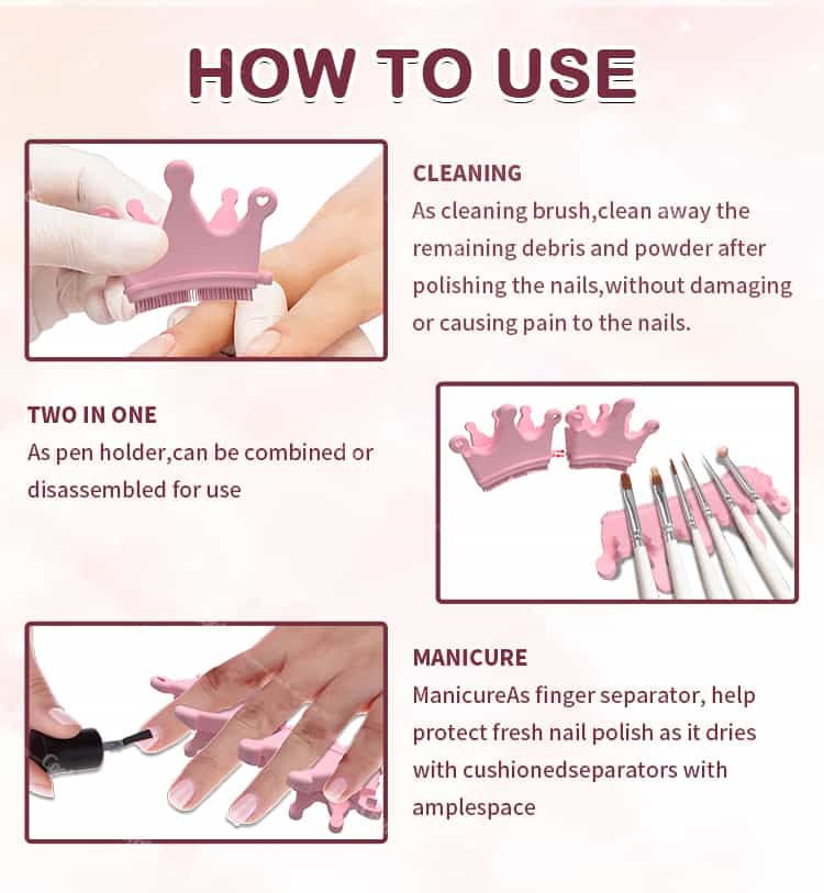 How to use silicone crown nail separator step by step