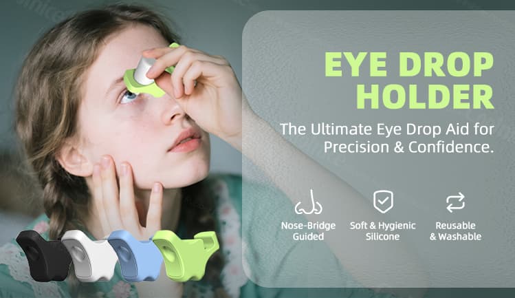 Eye Drop Holder with Nose-Bridge Guided Design