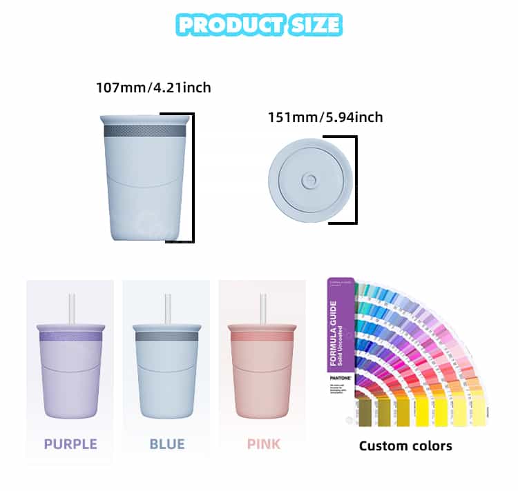 Ice cooling cup size and color options