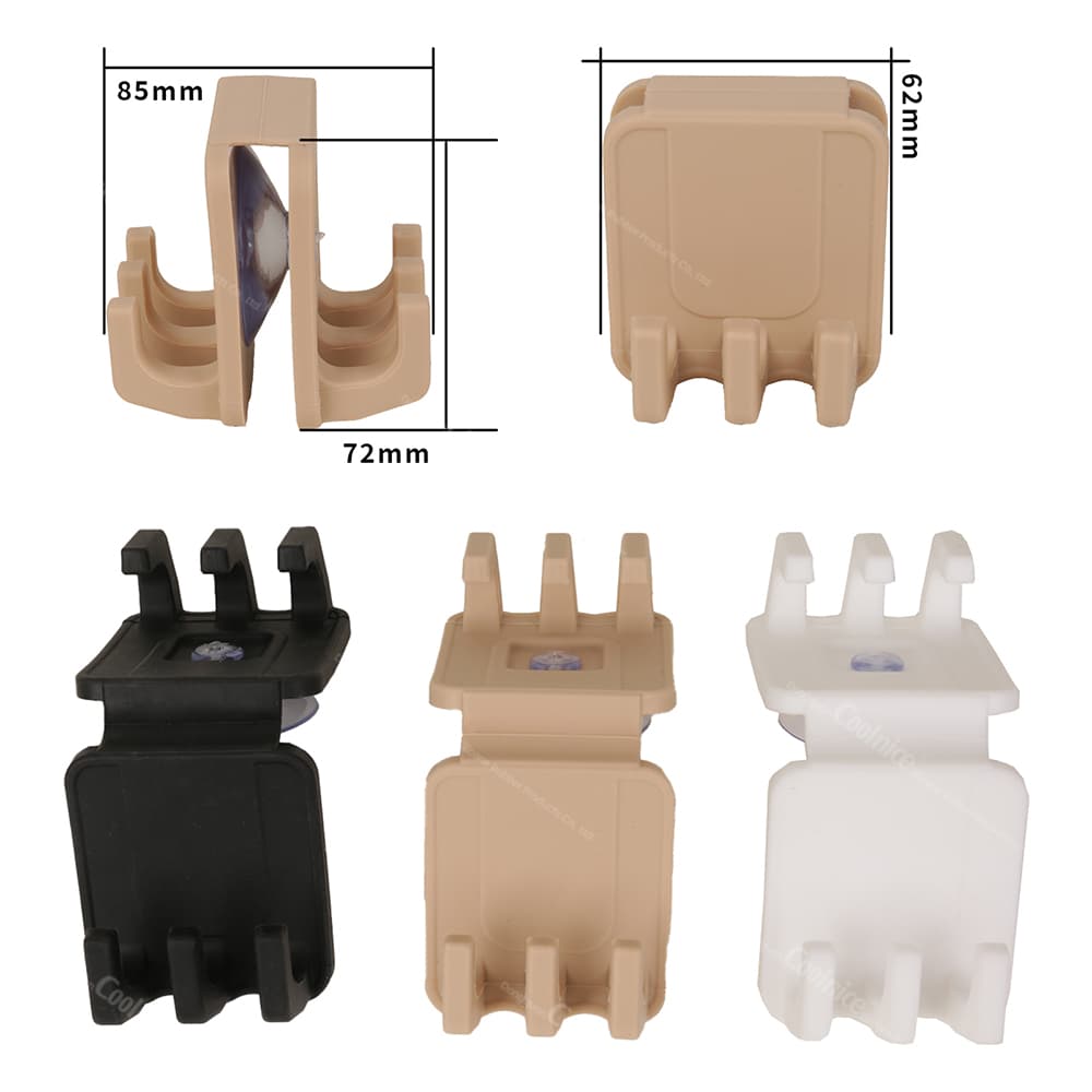 Detailed size of silicone shower hook 85mm x 72mm x 62mm