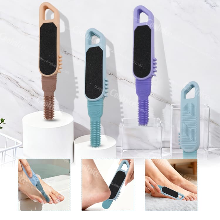 Silicone Dual-Sided Foot File Brush in Multiple Colors