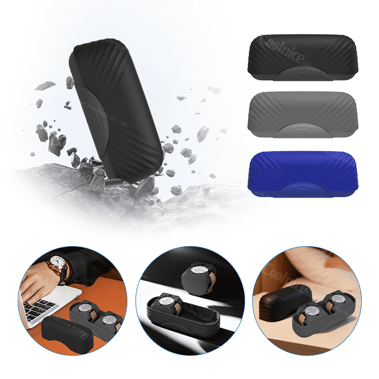 Silicone watch case for travel with multiple color options