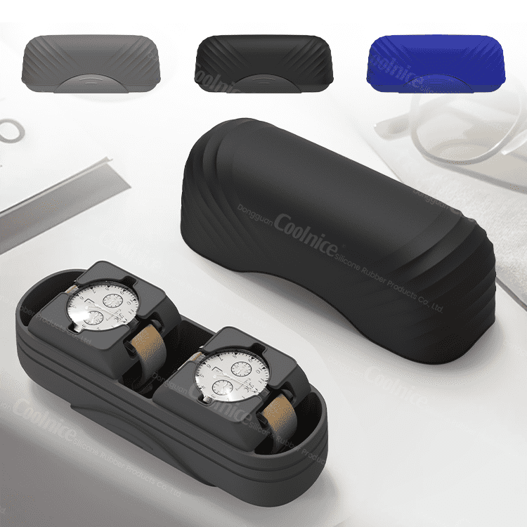 Silicone double watch case for daily and travel use