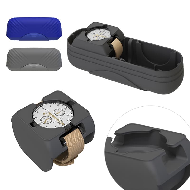 Silicone bag for watch storage with custom compartments