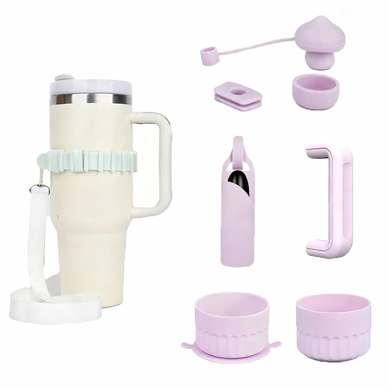 Custom Silicone Tumbler Accessories Set
