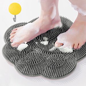 Silicone foot massage and cleaning brush for shower exfoliating