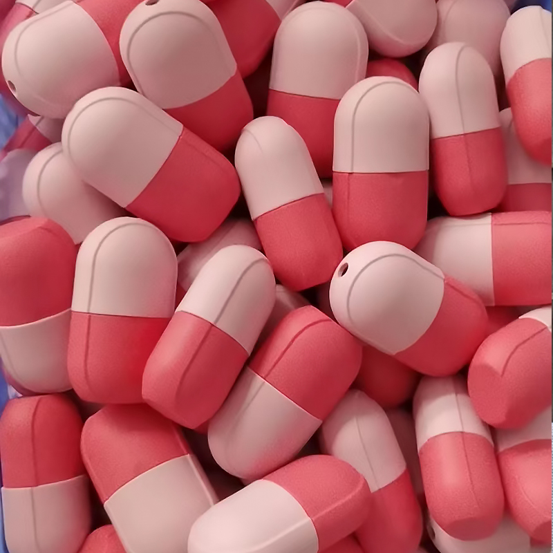 Red silicone ice rollers in bulk packaging – private label production