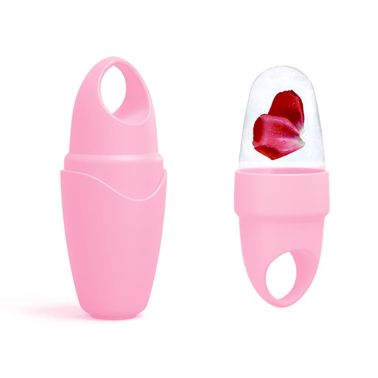 Silicone Eye Cooling Roller with Floral Ice Cube