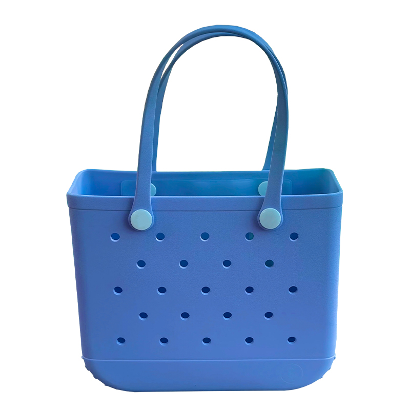 Custom silicone shopping bag with perforated design
