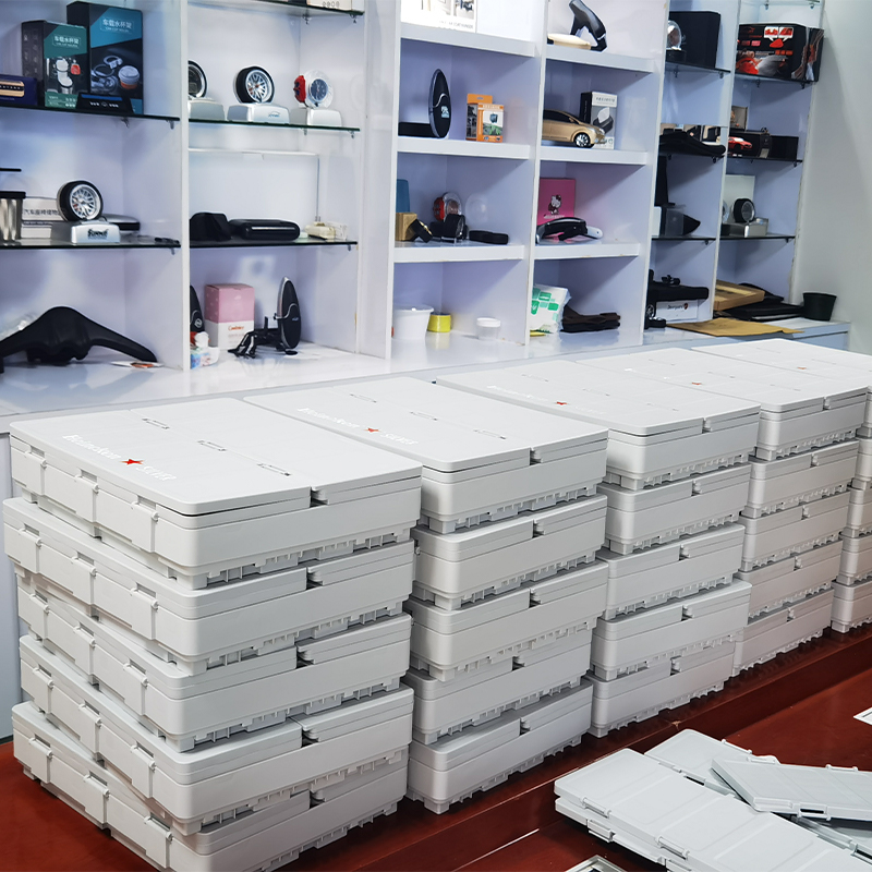 Custom gray folding storage boxes for Heineken Silver