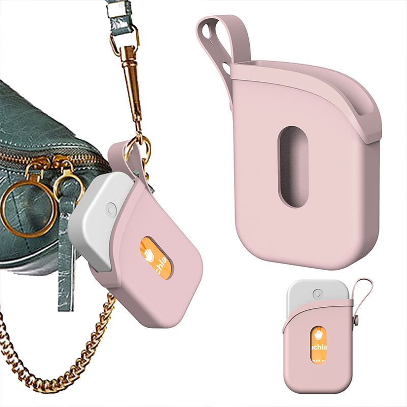 Silicone protective case for small portable electronic device with strap attachment