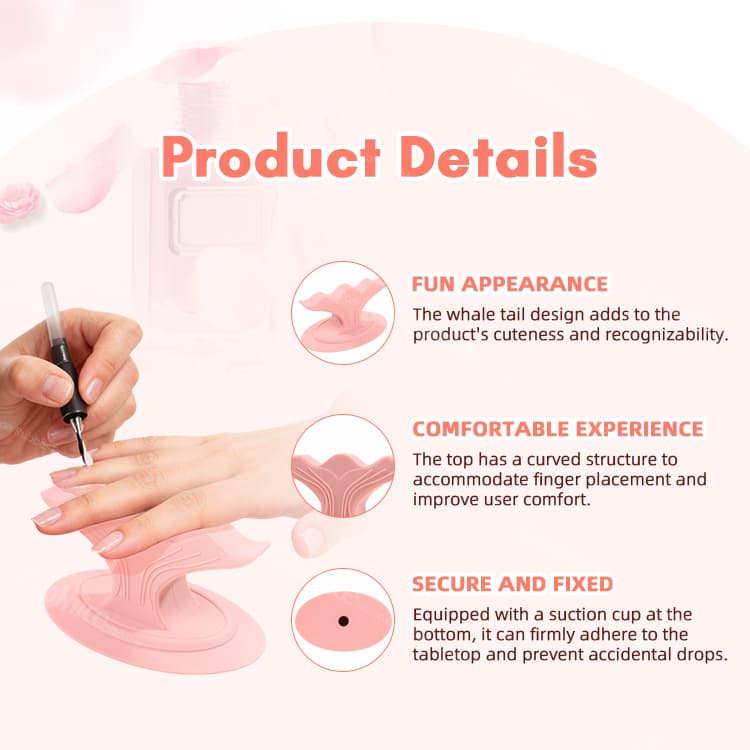 Silicone Whale Tail Nail Stand Product Details
