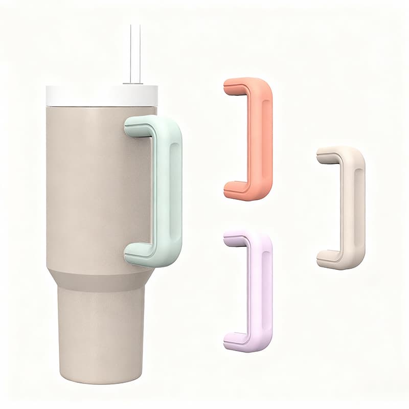 silicone handle cover for tumblers providing comfortable and non-slip grip