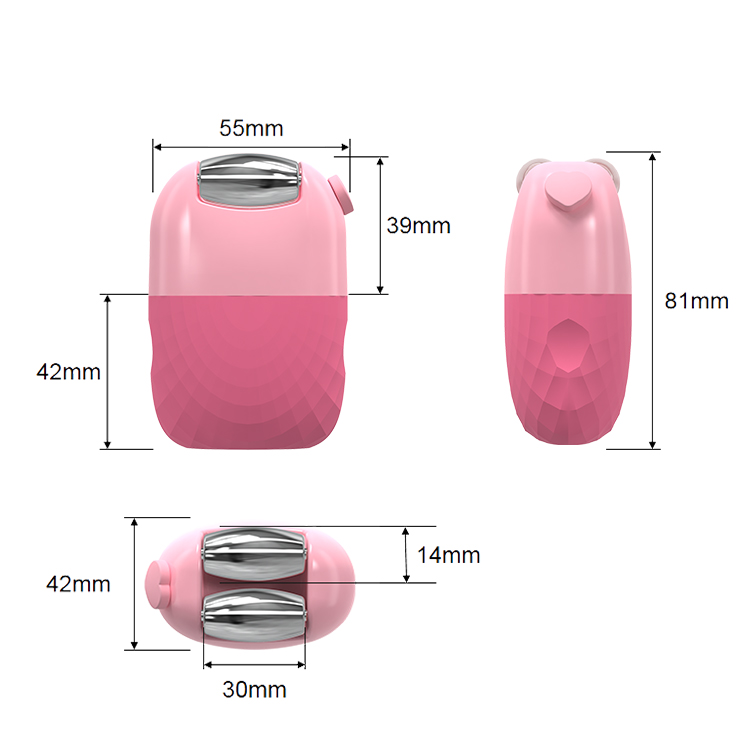 Dimensional diagram of silicone ice roller with size measurements
