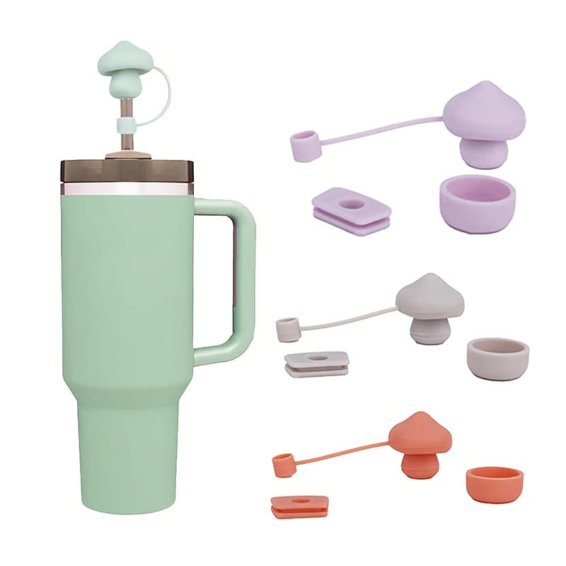 silicone straw caps and sealing rings for custom tumblers