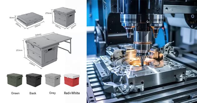 Custom Camping Folding Storage Box Design and Mold Manufacturing Process
