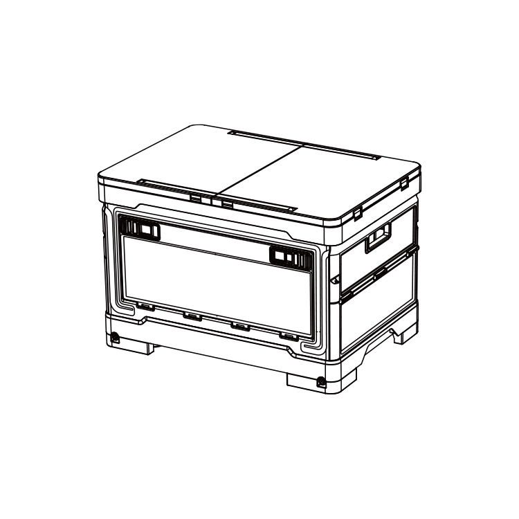 Foldable Storage Box with Front Access Door