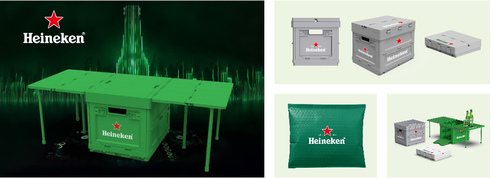 Heineken storage boxes plastic case