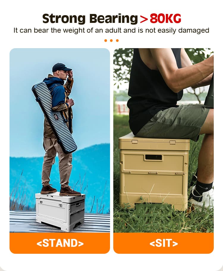 Folding camping box strong load-bearing demonstration supporting adult weight