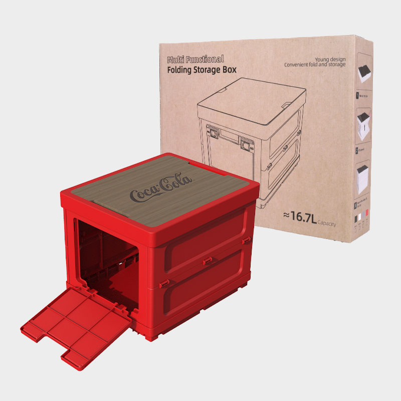 Coca-Cola custom folding storage box with retail packaging — OEM promotional product by CoolniceMFG.