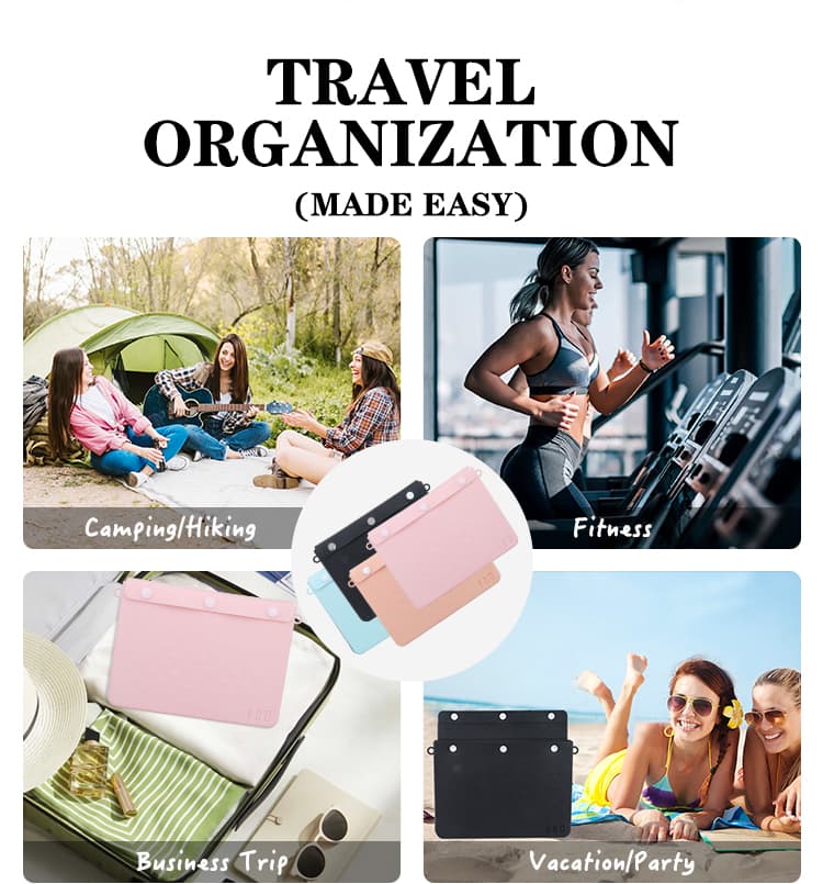 Silicone travel bag for makeup and personal items