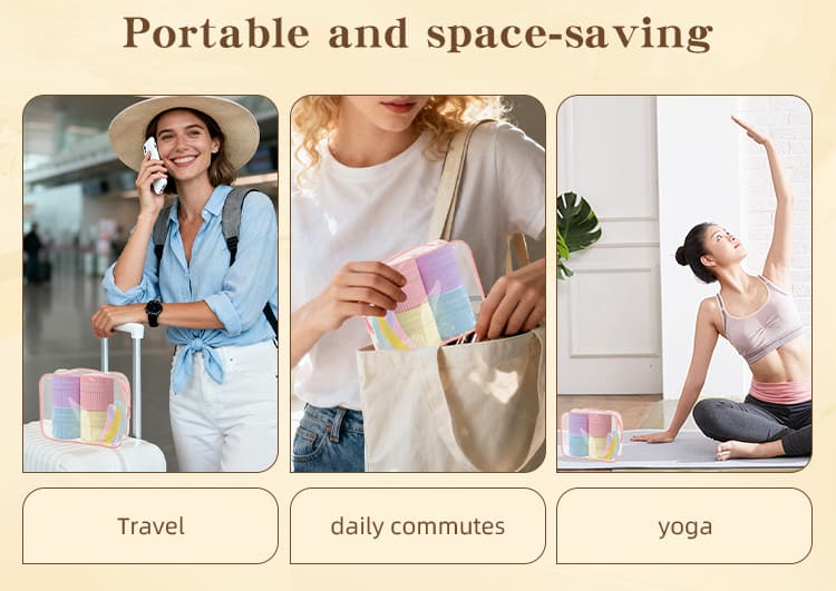 Portable silicone travel jar set used during travel, commuting, and yoga activities