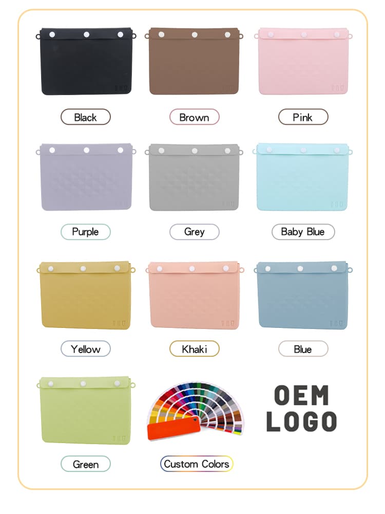 Multi-color silicone makeup bag collection with custom options