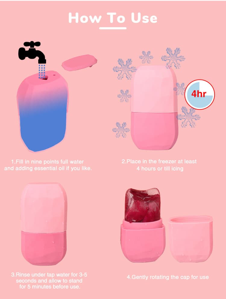 How to use silicone facial ice cube roller