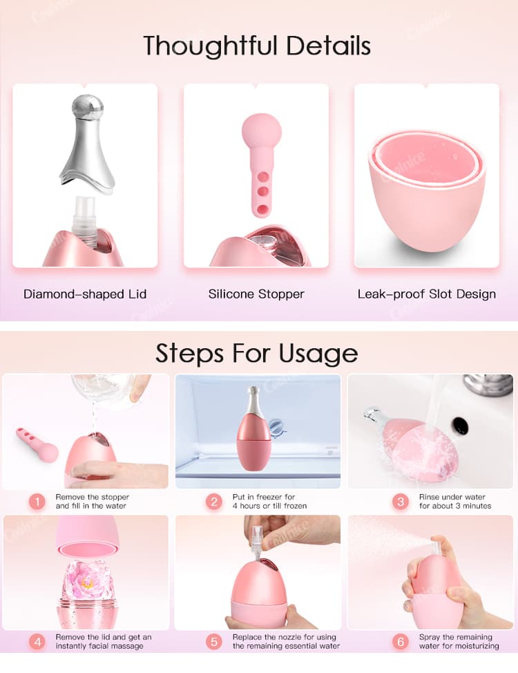 Silicone Ice Roller Design and Usage Steps