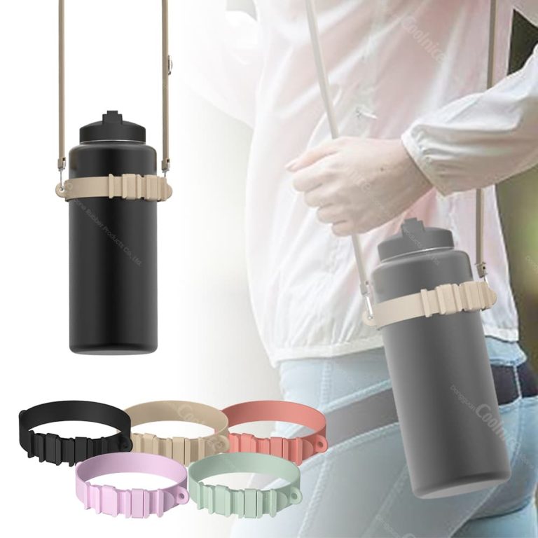 Adjustable silicone bottle holder ring with multiple color options