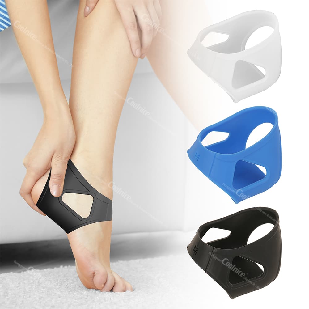 Silicone Heel Support Sleeve Worn on Foot