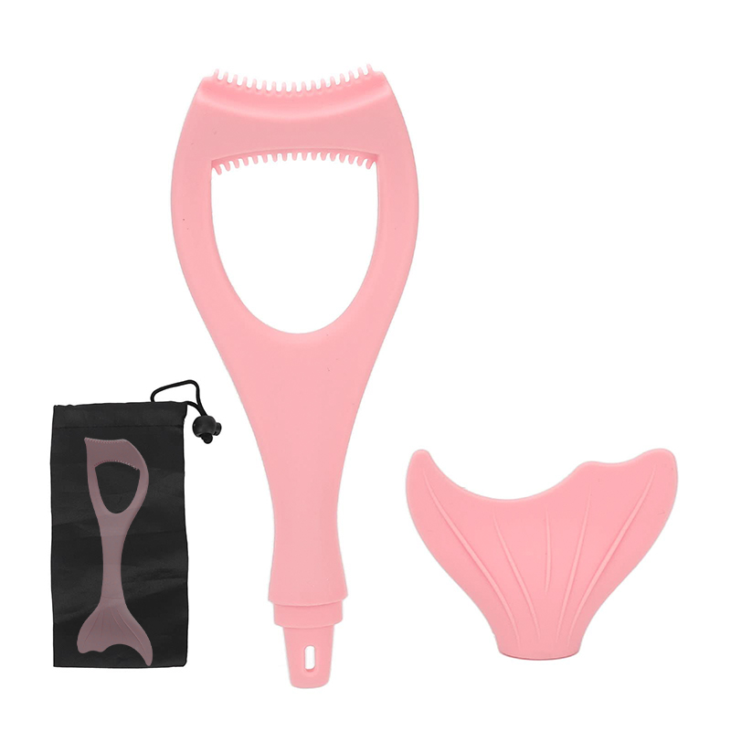 Custom silicone makeup applicator with mermaid tail design