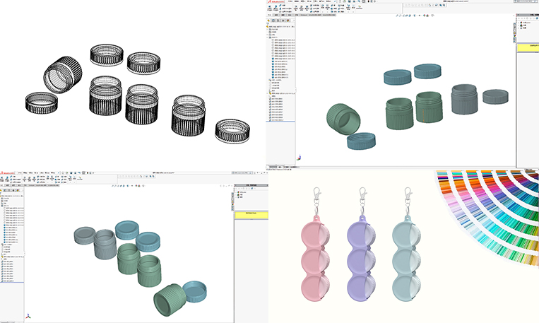 Custom color and shape design support for silicone container projects