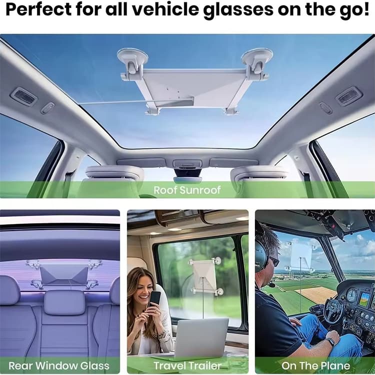 Easy installation process for Starlink Mini case using suction cups.