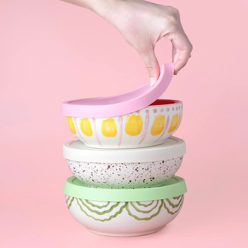 custom silicone bowl lid