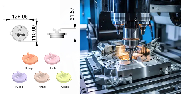 custom silicone lid mold design and CNC tooling