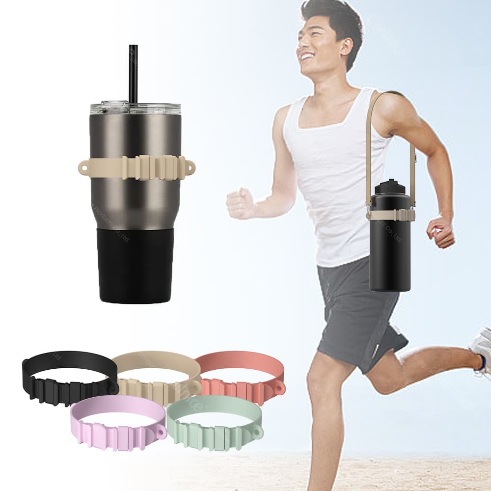 Silicone bottle holder ring used during running and sports