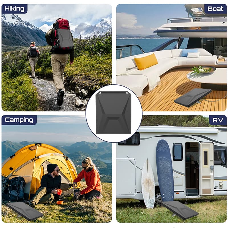 Starlink protective cover used in hiking, boating, camping, and RV outdoor setups