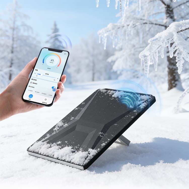 Starlink Gen 3 silicone case working in snowy landscape with stable speed test results