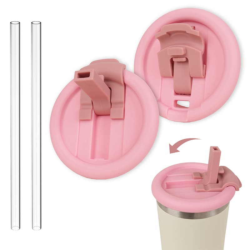 custom silicone tumbler lid with flip top