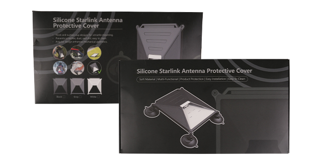 Silicone Starlink antenna protective cover packaging boxes for Gen3 and Mini models