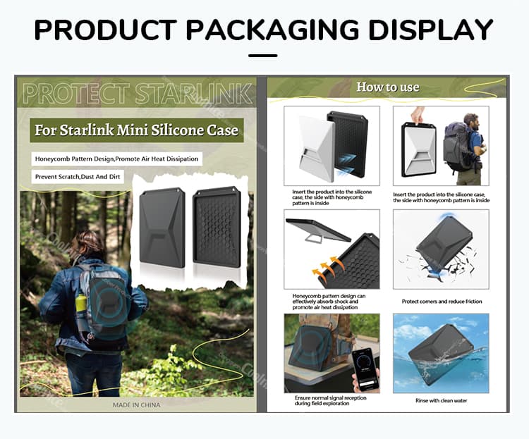 Silicone Starlink Case - Packaging and Instructions