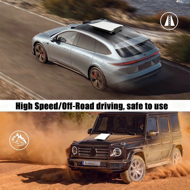 Starlink Mini roof mount high speed driving