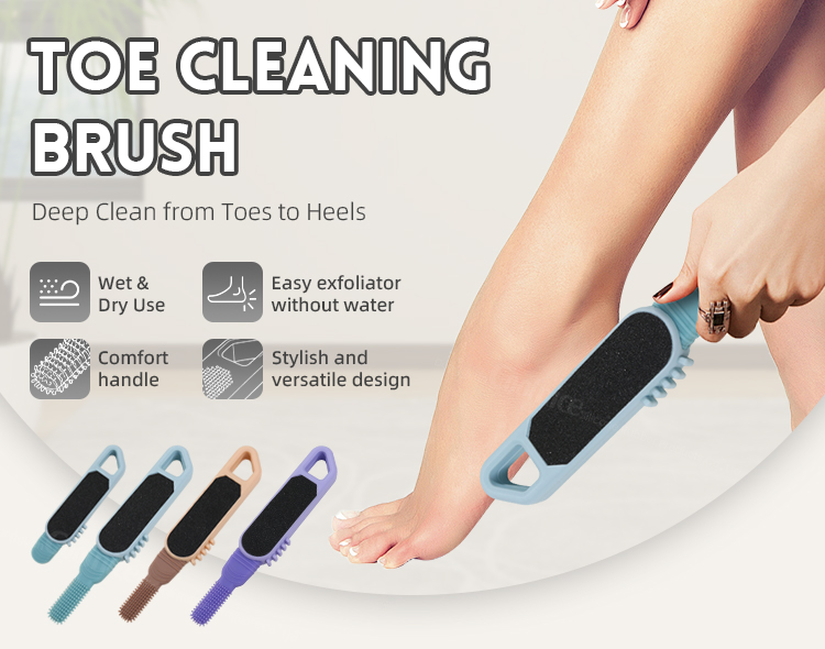 Toe Dusting Silicone Toe Cleaning Brush for Gentle Foot Care | OEM Available